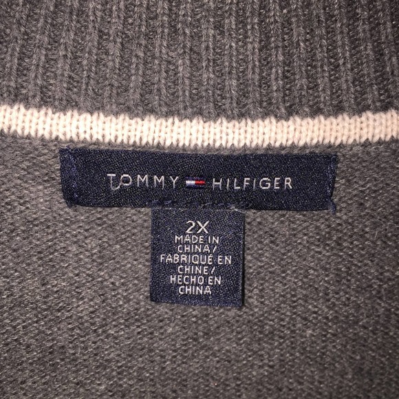 Tommy Hilfiger Mens ZIp Up Sweater Size 2XL - Picture 5 of 6